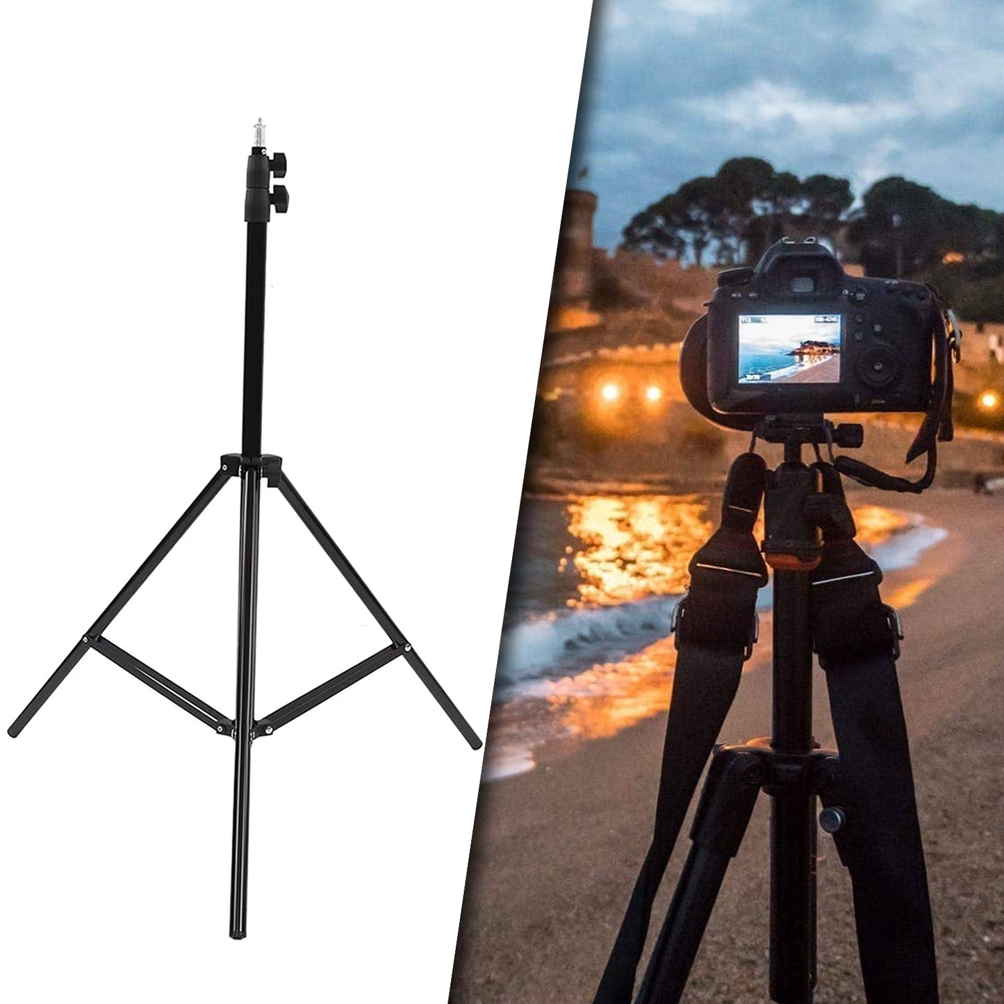 0329 Professional Tripod With Multipurpose Head For Low Level Shooting Panning For All Dslr Camera