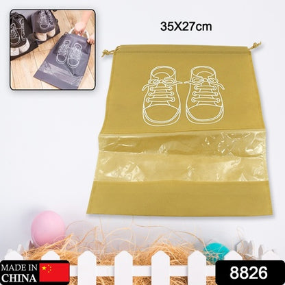 Beach Bag Shoes Storage Bag Closet Organizer Non-woven Travel Portable Bag Waterproof Pocket Clothing Classified Hanging Bag Shoe Bag Luggage Travel Portable Shoe Pouch Non Woven Transparent Window (1 Pc )