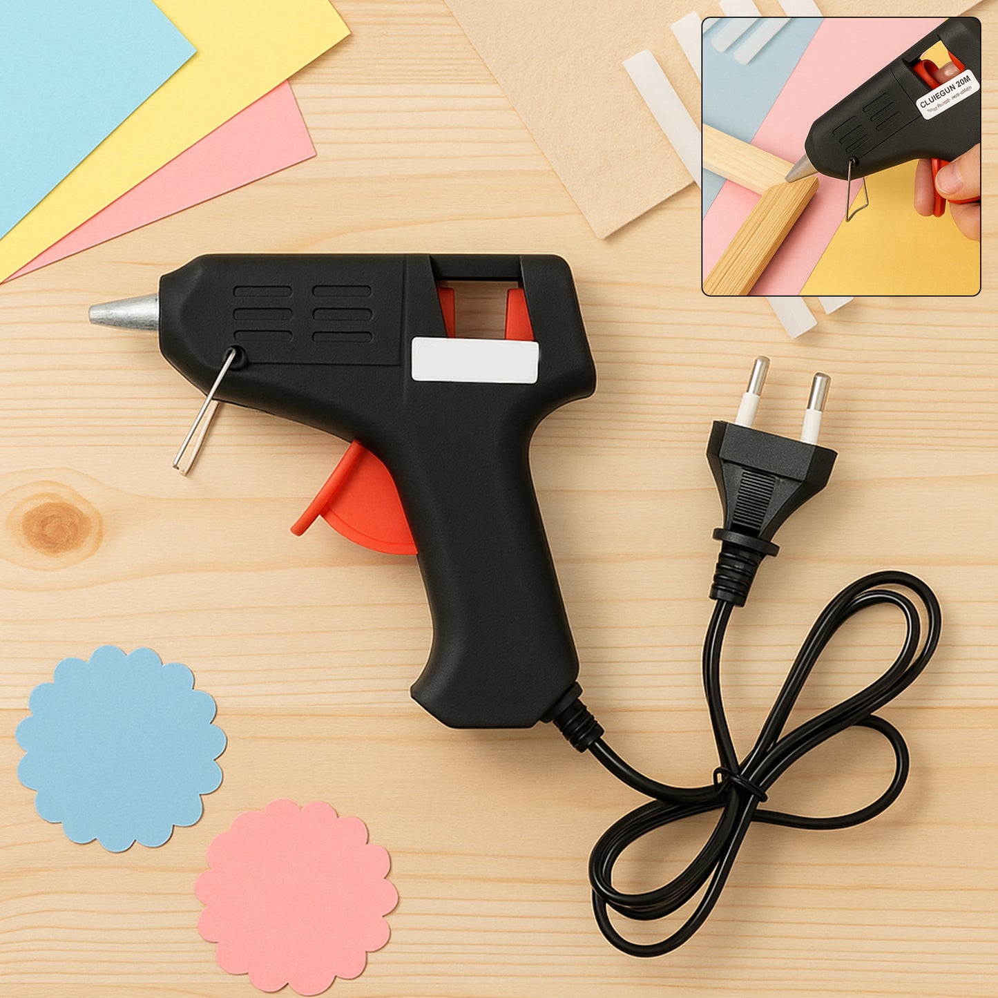 20w Hot Melt Glue Gun   Fast-heating Craft  Repair Adhesive Applicator (1 Pc)