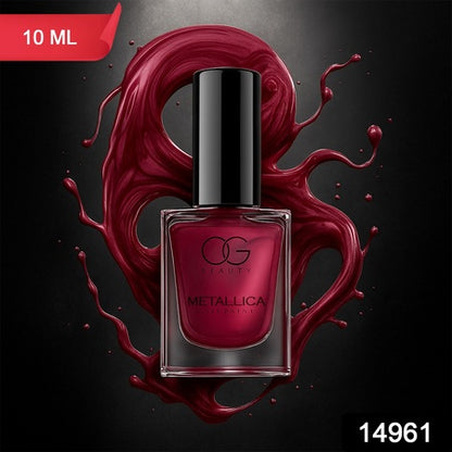 Og Beauty Premium Scarlet Red Metallica Nail Polish (1 Pc  10 Ml)