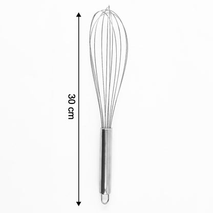 Large Stainless Steel Balloon Whisk  Heavy-duty Kitchen Tool (30cm  1 Pc)