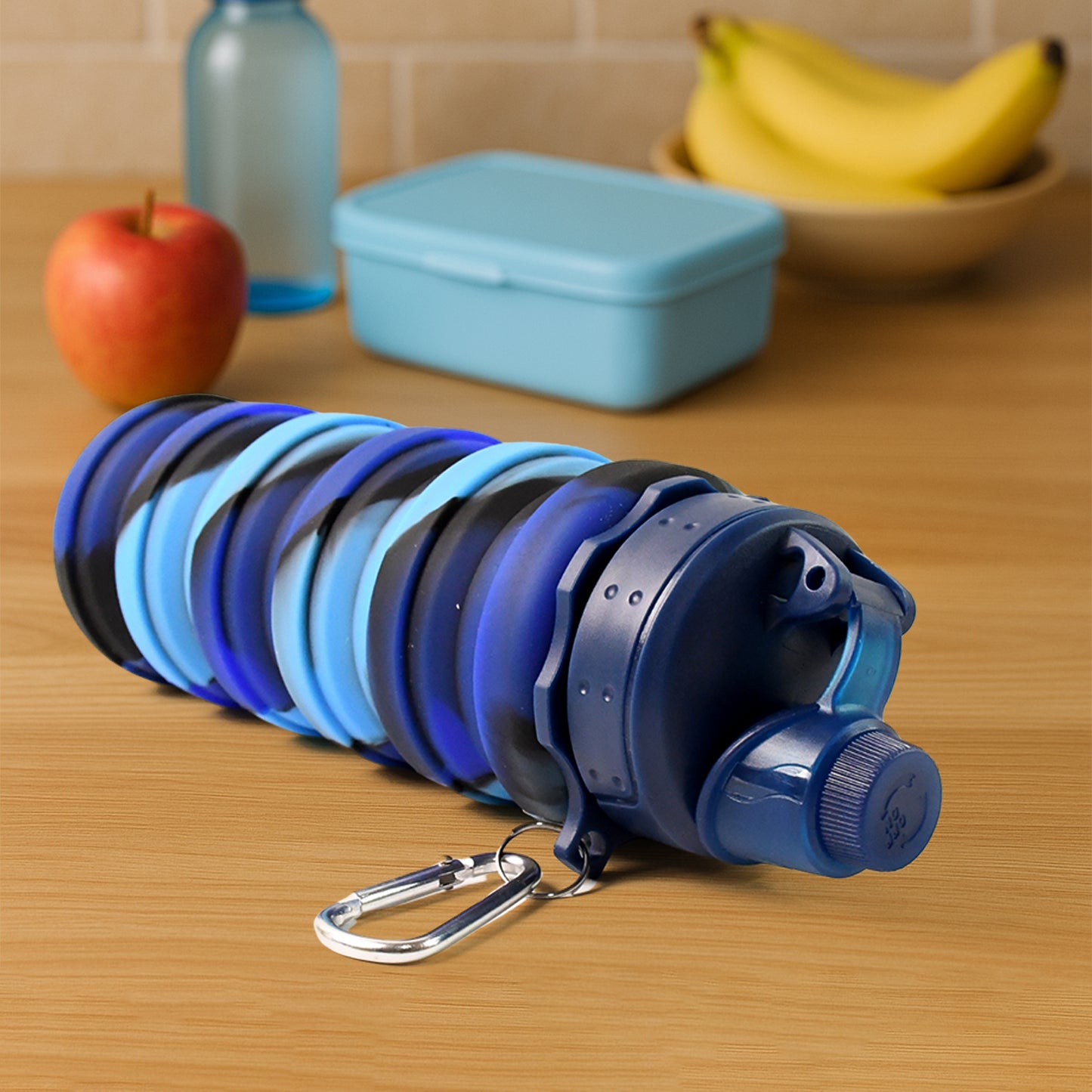 Silicone Foldable Water Bottle (1 Pc  24 Cm Foldable  500 Ml)