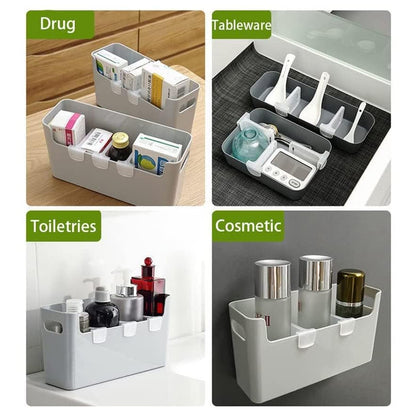 Plastic Storage Baskets Space Allocator Refrigerator Organizer Bins Partition Clip (1 Pc)