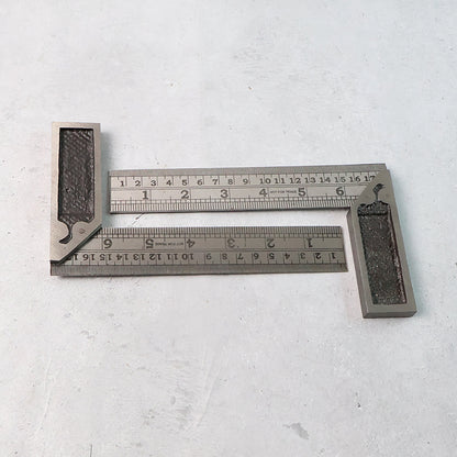 Heavy-duty Metal Try Square Ruler Set (2 Pc)