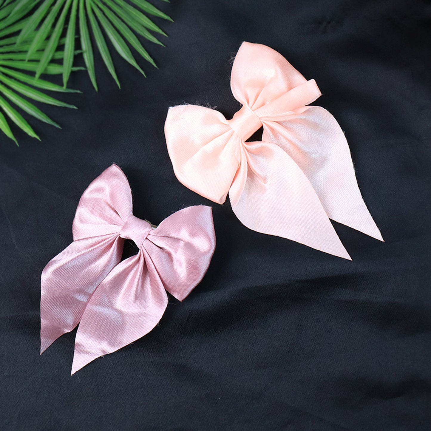 Premium Satin Bow Hair Clip Set For Girls And Women (10 Pc)