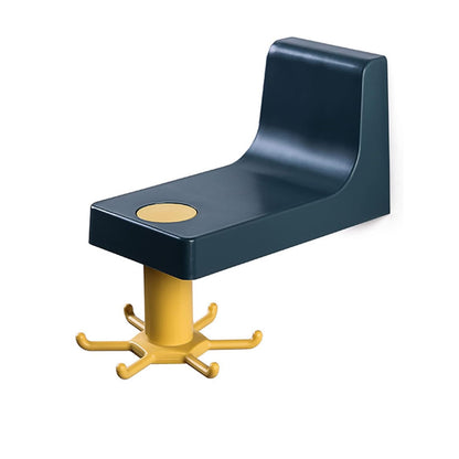 4605 360 Degree Rotating Self Adhesive Plastic Wall Hook Hanger Multifunctional Hanger With 6 Heavy Duty Claw Hooks
