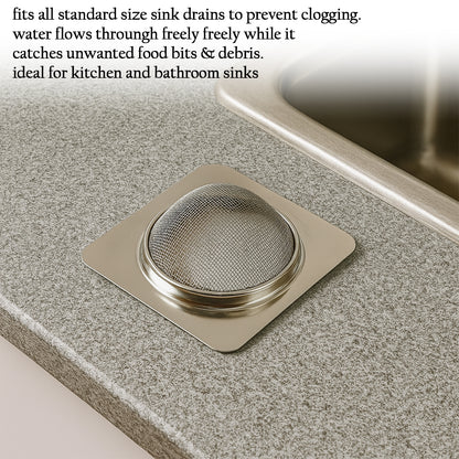 Stainless Steel Square Sink Strainer (1 Pc)