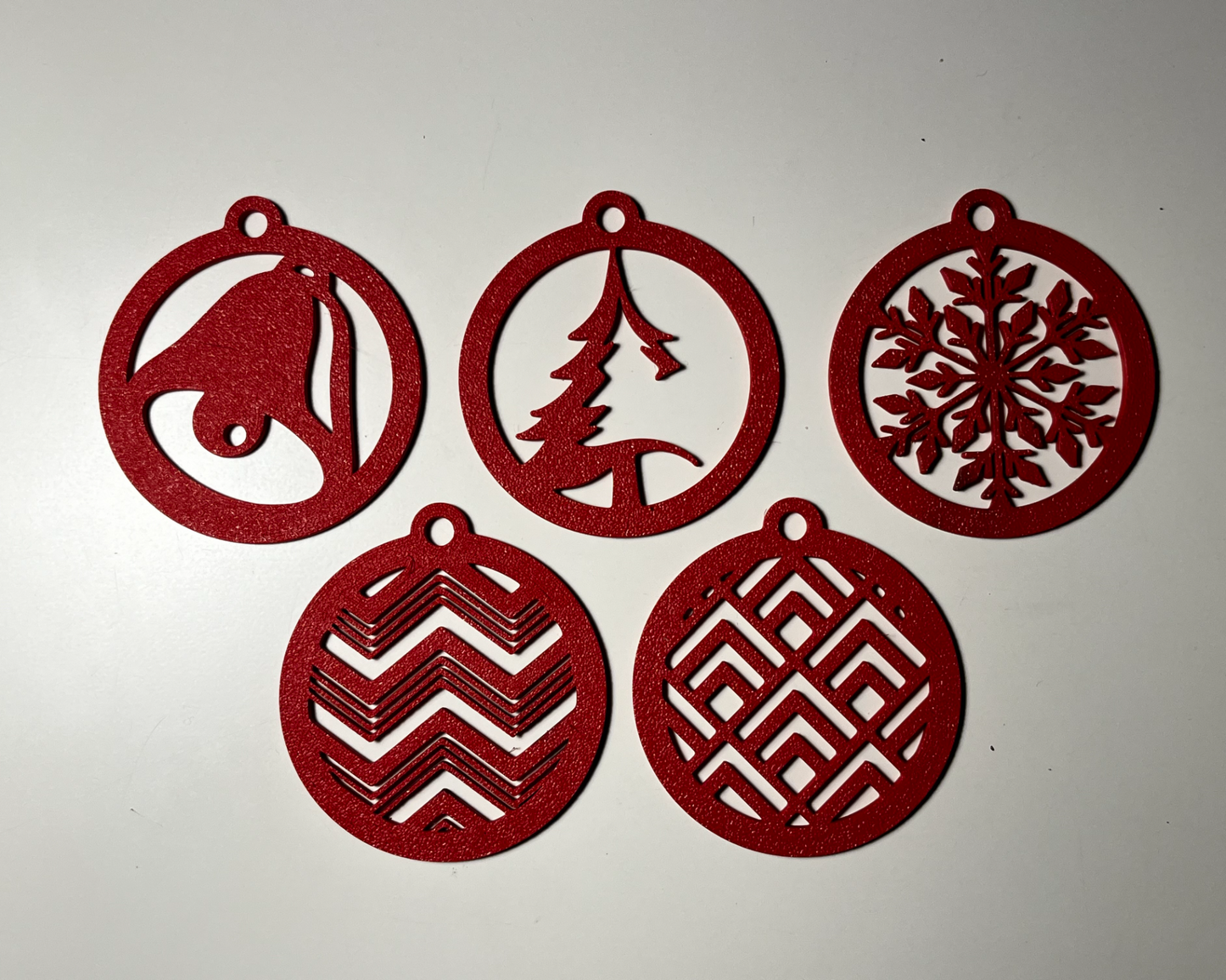 Christmas Tree Ornaments (Set of 16) – Festive 3D Printed Decoration Set