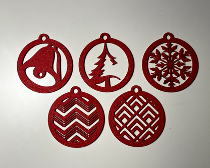 Christmas Tree Ornaments (Set of 16) – Festive 3D Printed Decoration Set
