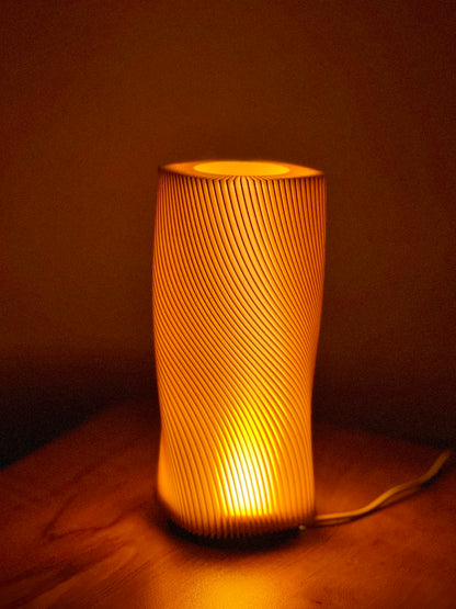 Elegant Spiral Night Lamp – Warm Glow for Modern Spaces