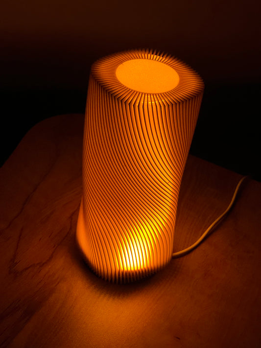 Elegant Spiral Night Lamp – Warm Glow for Modern Spaces