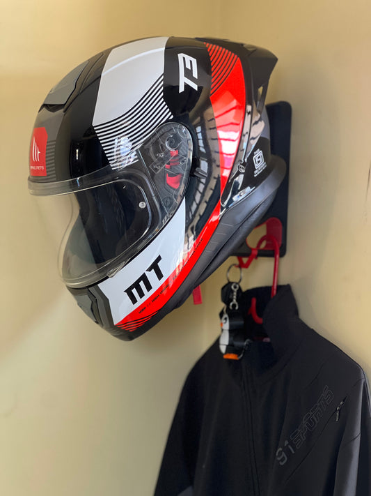 Ultimate Helmet Holder with Keychain Hook – Gear Organizer for Motorcycle, Cycling & Sports Helmets.
