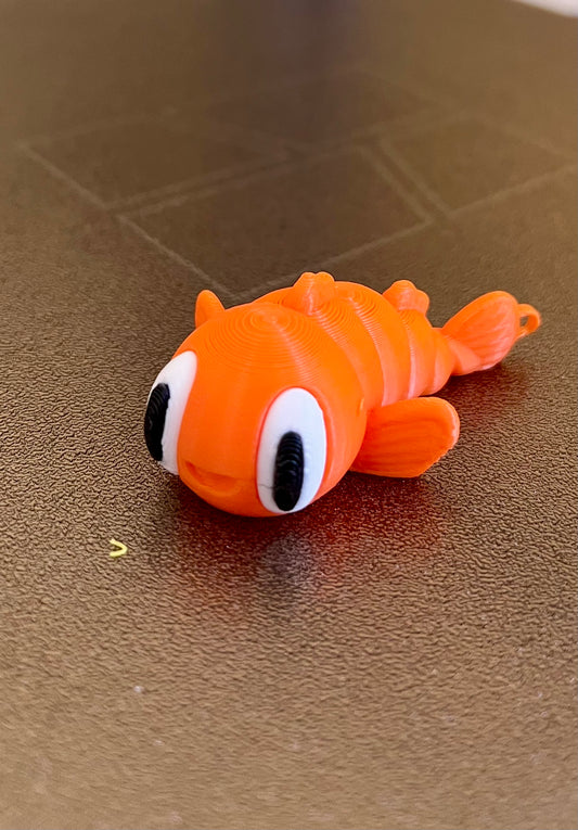 Cute Clown Fish Articulated Keychain
