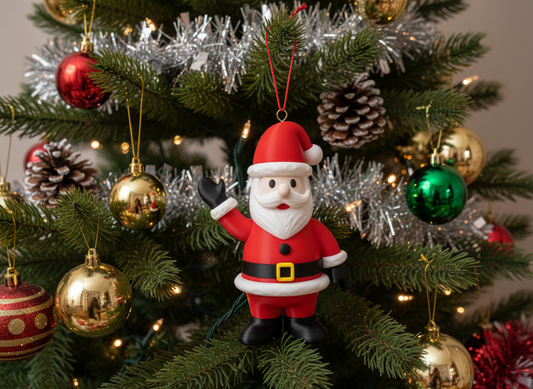 Santa Claus Christmas Tree Ornament cum Keychain