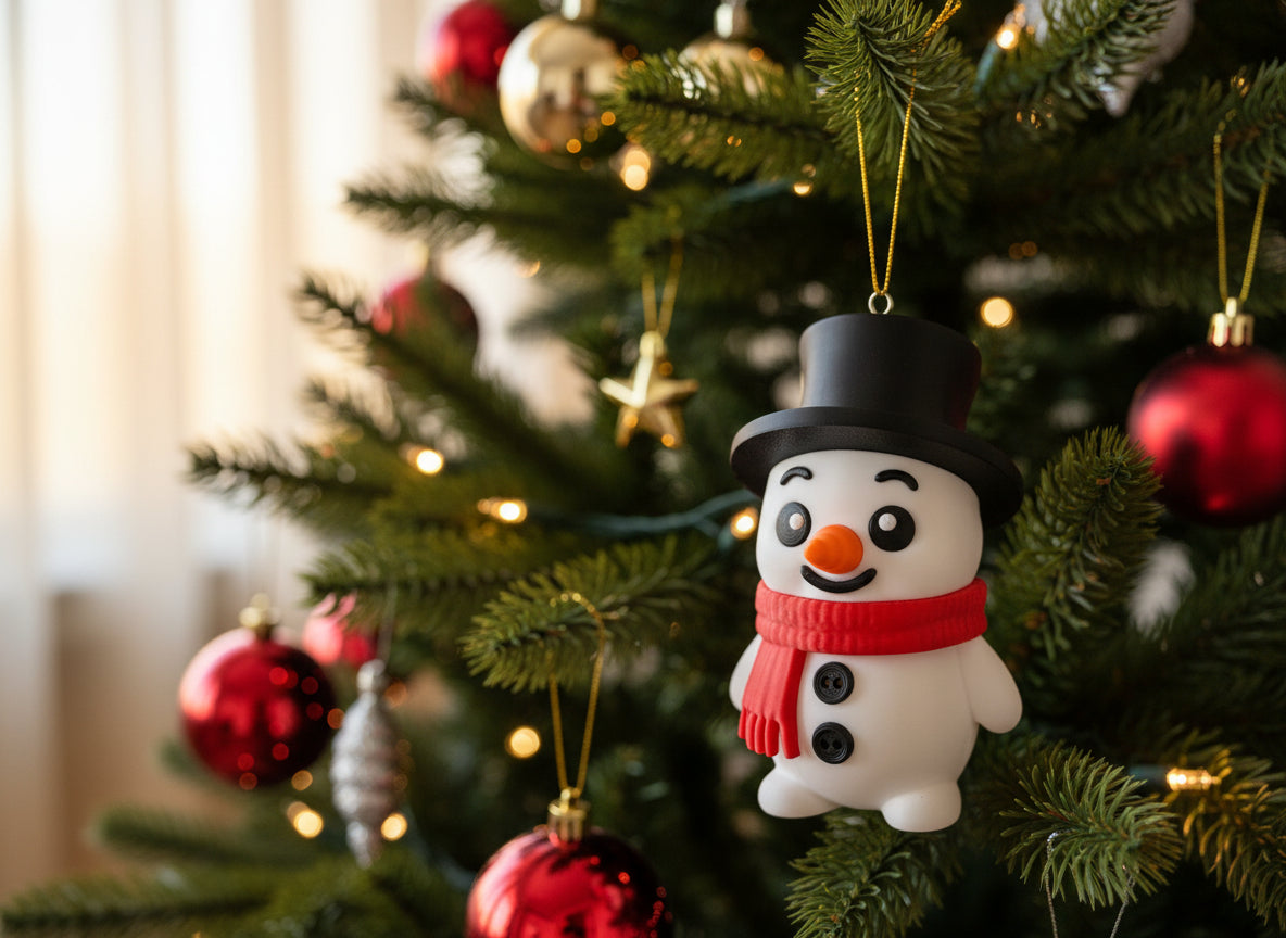 Snowman Christmas Decoration – 3D Printed Holiday Figurine 🎄✨