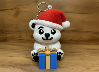 Christmas Bear Ornament cum Keychain