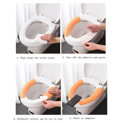 4872 Toilet Seat Cover Toilet Seat Cushion Soft And Warm Washable Toilet Seat Cover Pads Comfortable