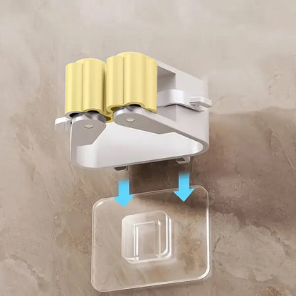2177 Magic Sticker Series Self Adhesive Mop And Broom Holder