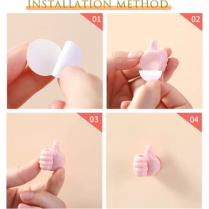 Green Multifunctional Multi Functional Hand Shape Wall Clip Hanger Keys Cable Holder