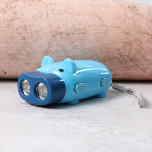 2-led Hand Press Torch  Battery-free Hand Crank Flashlight