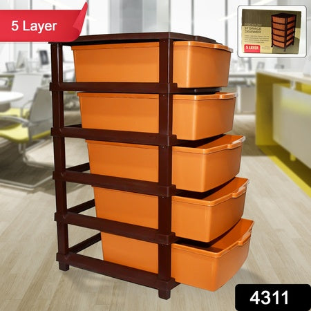 Plastic Premium Home Storage  Organization (5 Layer  1 Pc)