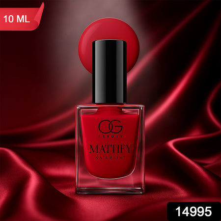 Og Beauty Red Carnival Mattify Nail Paint (10 Ml  1 Pc)