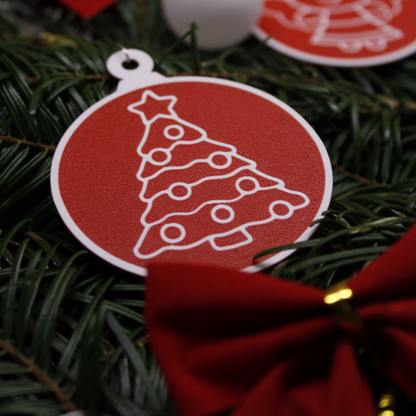 Christmas Tree Ornaments (Set of 9) – Premium 3D Printed Holiday Decorations ✨🎄