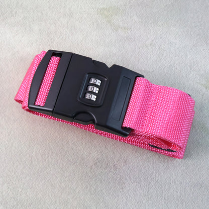 Luggage Strap With 3-digit Combination Lock - (1 Pc)