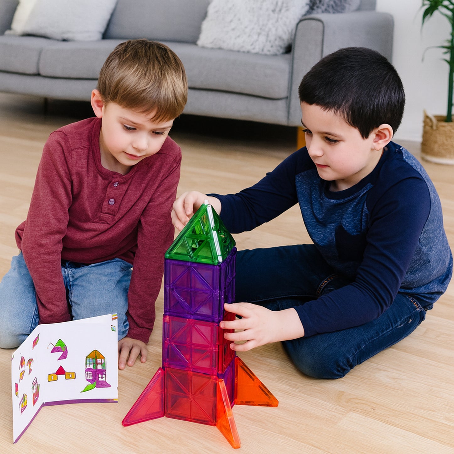 Magnetic Building Tiles - (26 Pc  Set)