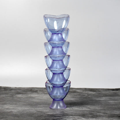 5343 New Modern Style Dessert  Ice Cream Bowl Plastic 6pcs For Home  Office  Party Use