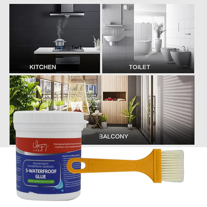 7935 Transparent Waterproof Glue 250g With Brush Leakage Protection Outdoor Bathroom Wall Tile Window Roof Anti-leakage Agent Sealant Glue Roof Sealant Waterproof Gel