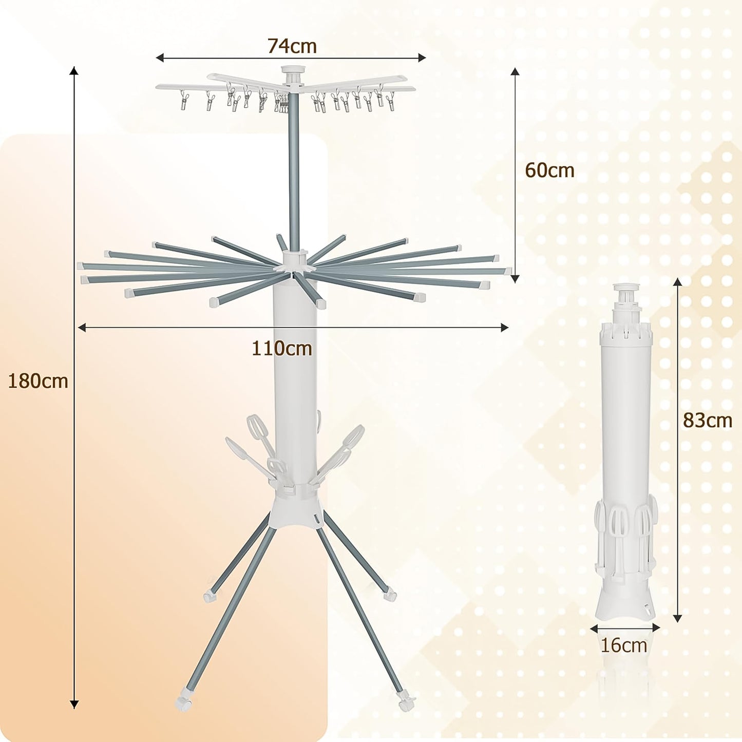 Multi-layer Foldable Clothes Drying Rack Set