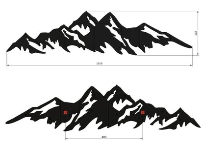 "Luminous Peaks" – LED Backlit Mountain Wall Art