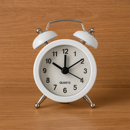 Small Twin-bell Analog Alarm Clock - (1 Pc)