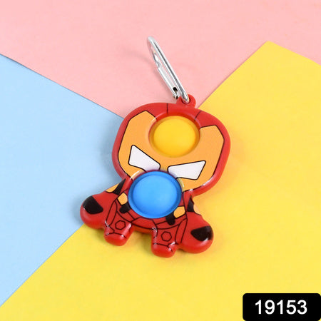 Superhero Themed Iron Man Shape Keychain Pop It Toy (1 Pc)