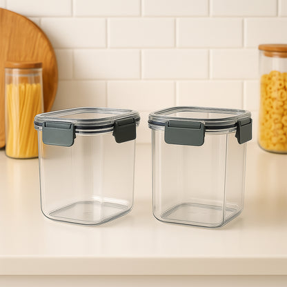 Apex Press N Lock Airtight Food Storage Container Set (2pc900ml) Approx