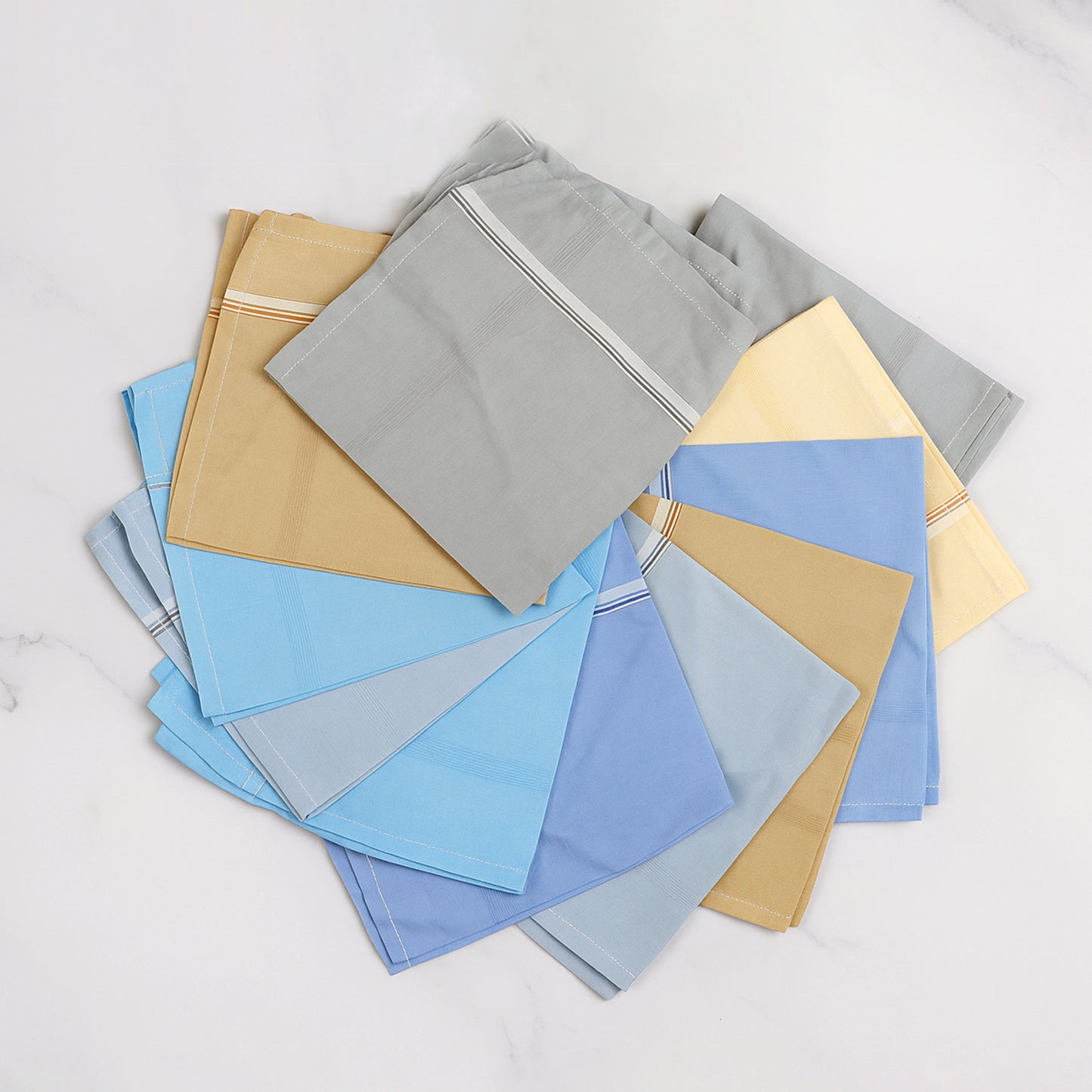 Premium Quality Soft Cotton Mens Handkerchief (40x40 Cm  1 Pc)