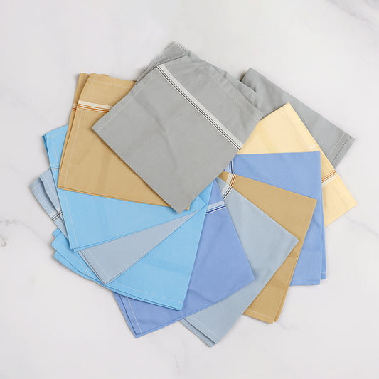 Premium Quality Soft Cotton Mens Handkerchief (40x40 Cm  1 Pc)