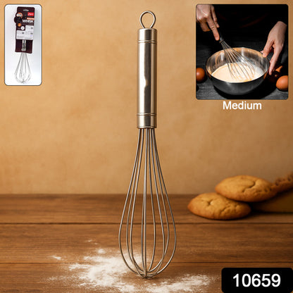 Apex Stainless Steel Medium Hand Whisk (1 Pc)