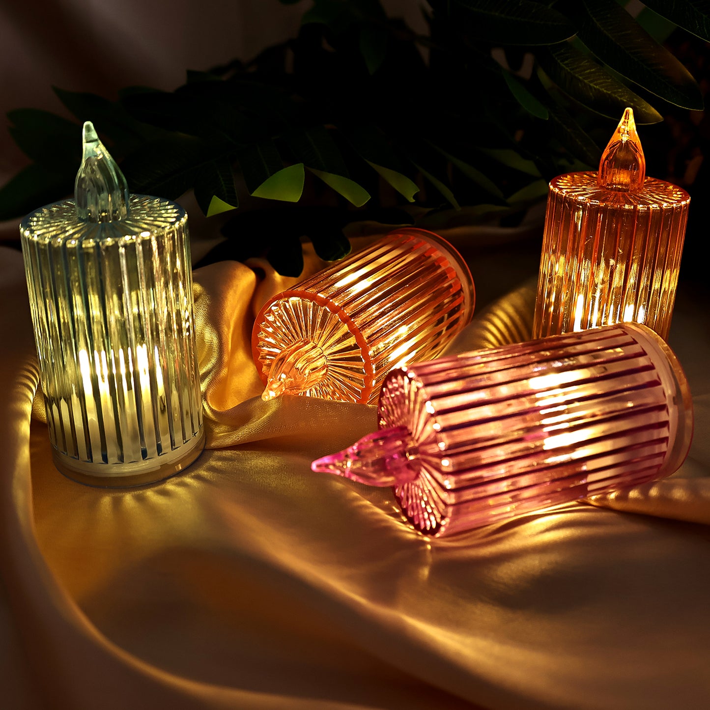 Decorative Flameless Electronic Led Candle Light Set (24 Pc)