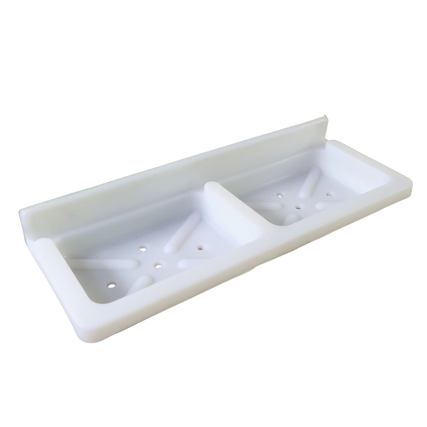 Wall Mounted Double Compartment Soap  Sponge Holder (1 Pc)