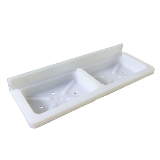 Wall Mounted Double Compartment Soap  Sponge Holder (1 Pc)