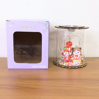 Cute Led Light Figurine Snow Globe (1 Pc)