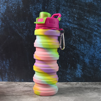 Colorful Collapsible Silicone Water Bottle (1 Pc)