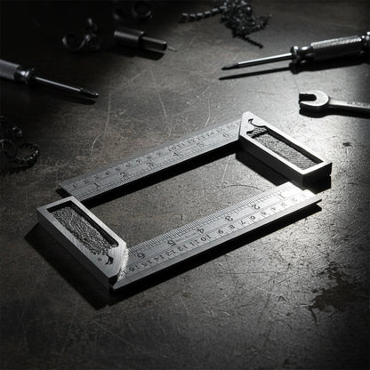 Heavy-duty Metal Try Square Ruler Set (2 Pc)