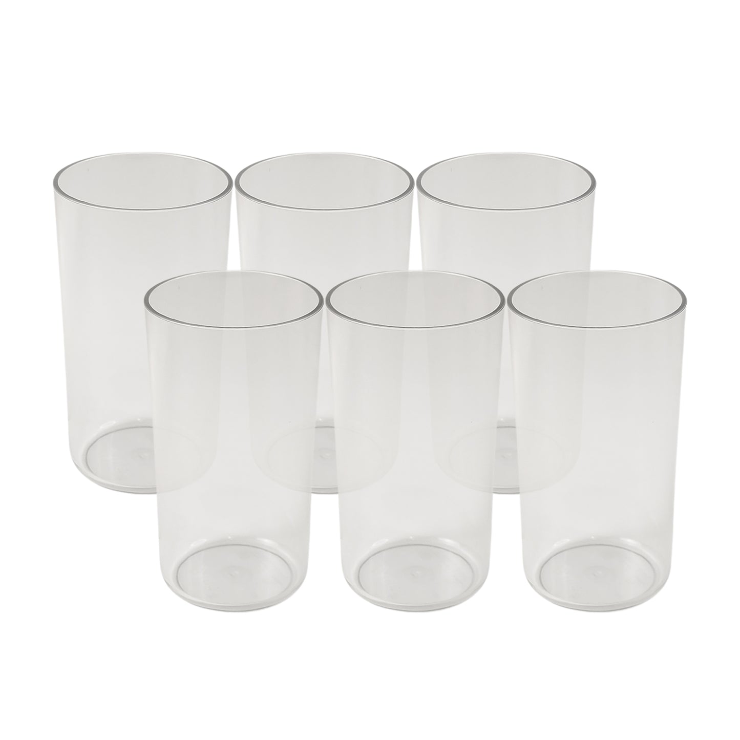Apex Clear Plastic Tumbler  Glass Set  6-piece Unbreakable