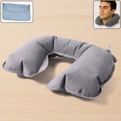 8540 Inflatable  Foldable Pillow U Shape Air Cushion Travel Pillow Travel Business Trip Neck Pillow For Long Trips Ideal For Men  Women Portable And Perfect For Backpacking Car Camping And Even Airplane Travel
