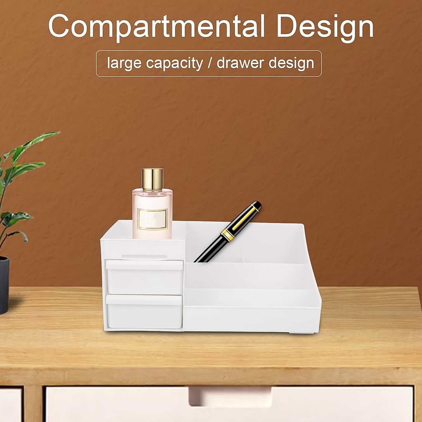 Large Capacity Desktop Cosmetic Storage Box (1 Pc  Mix Color)