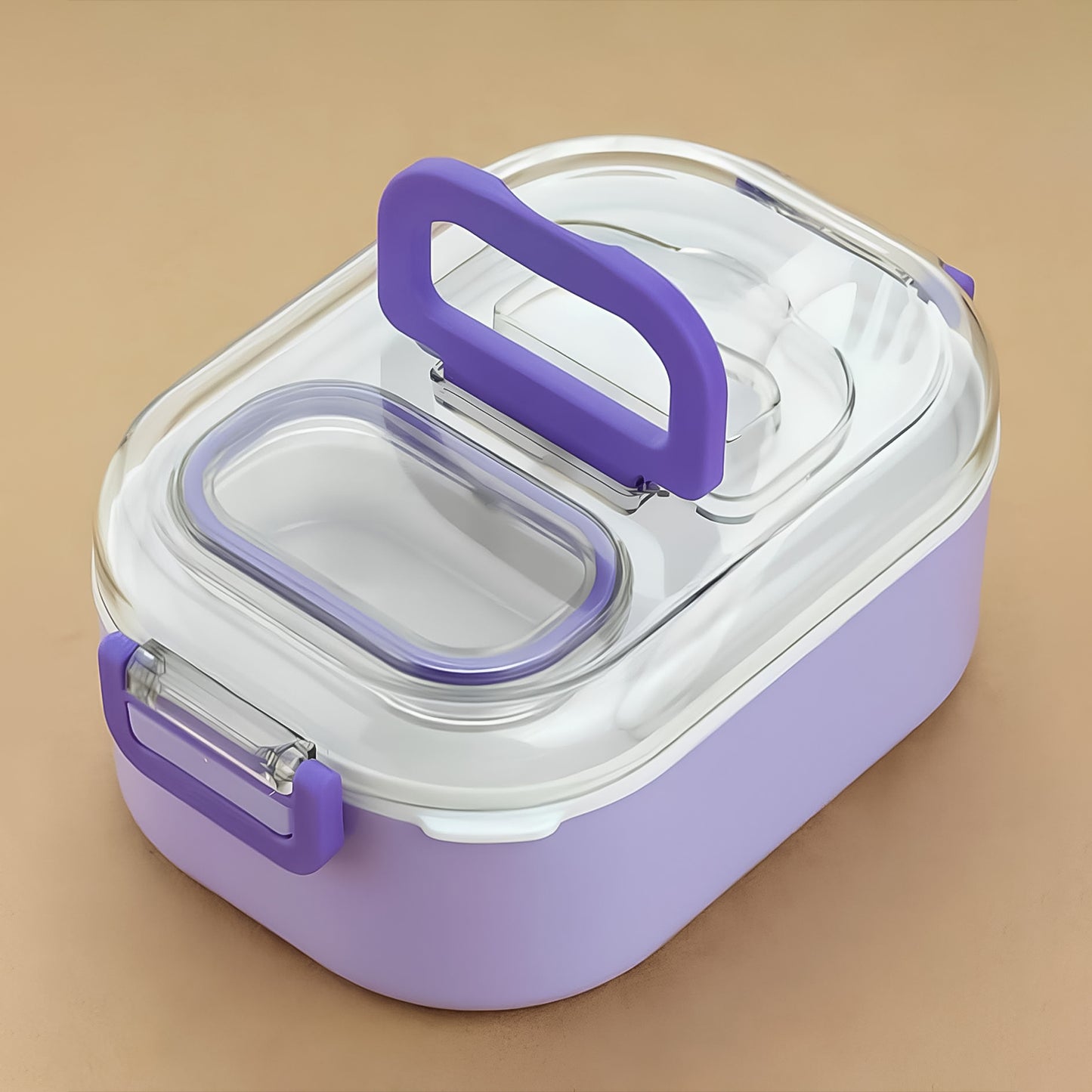 Multi-functional 1 Set Leakproof Lunch Box With Cutlery  Tumbler