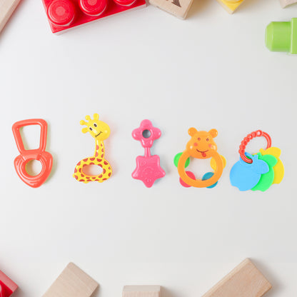 Plastic Baby Rattle Toys 5 Pcs Set
